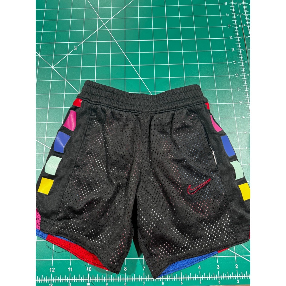 Nike Dri-FIT Reversible Mesh Shorts Toddler 3T Black Multi Color Patchwork